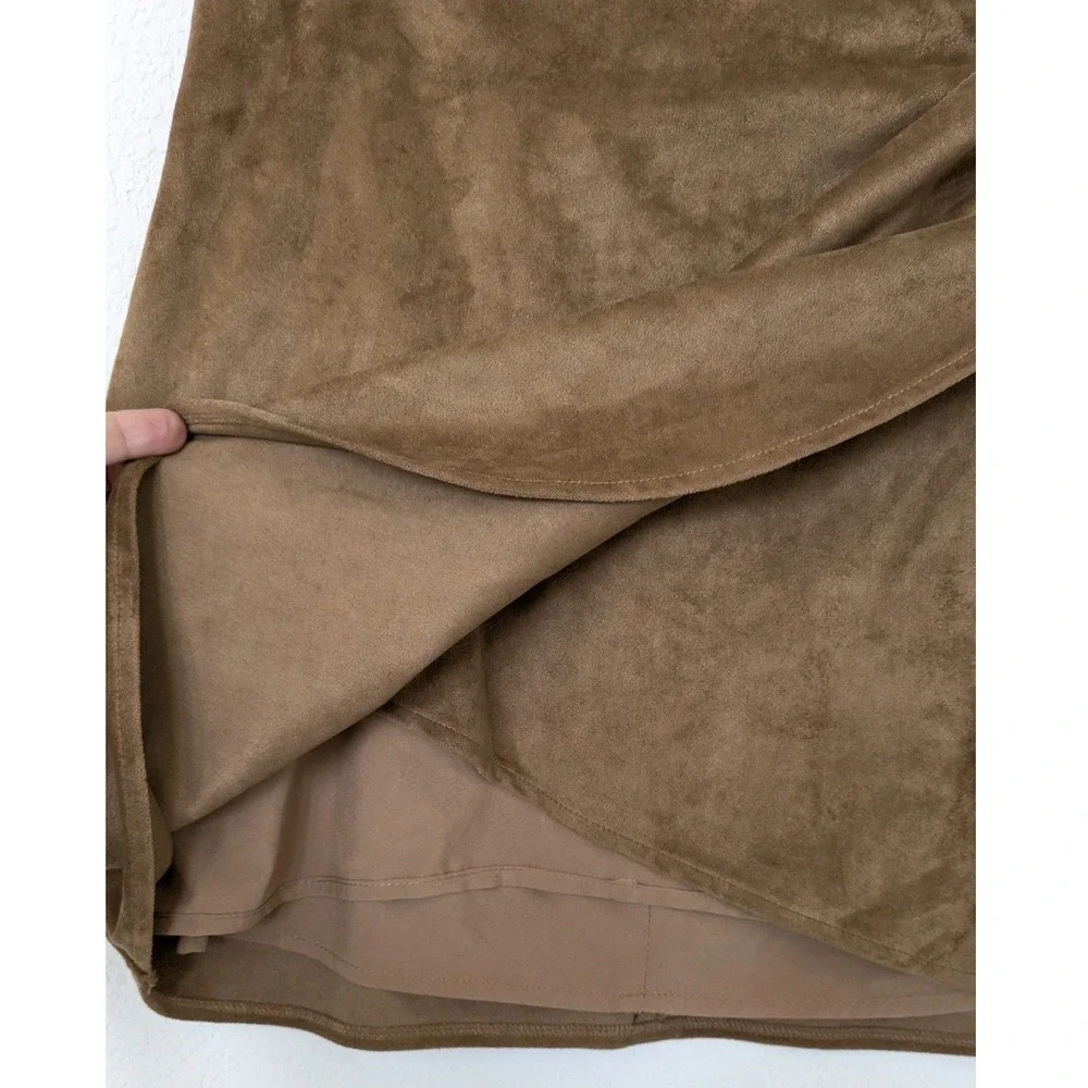 Abercrombie &‎ Finch Vegan Suede Mini Skirt Wrap Style Women's XS